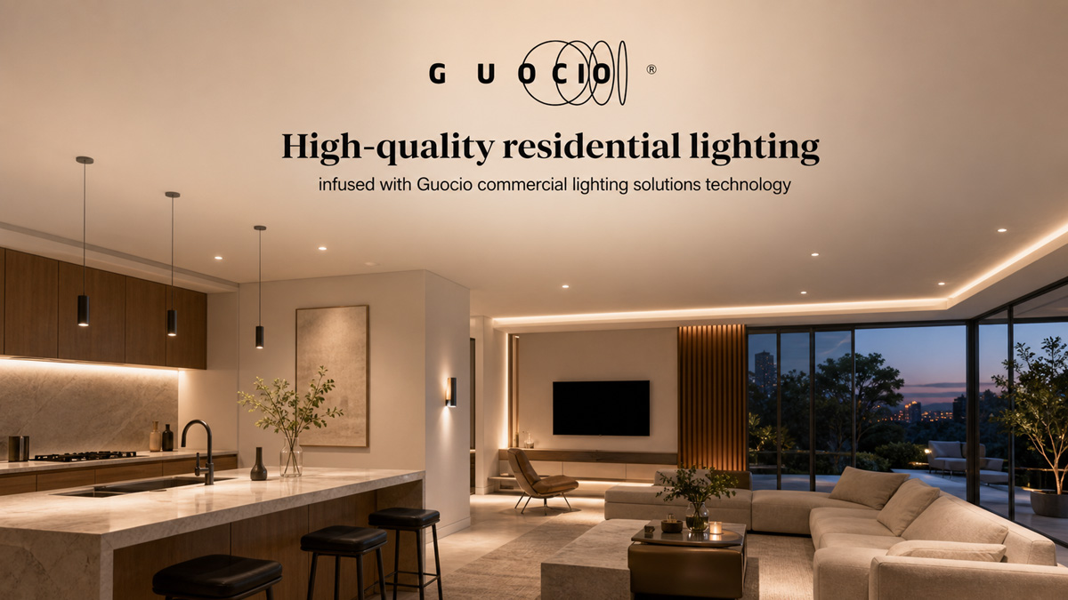 High-quality residential lighting infused with Guocio commercial lighting solutions technology